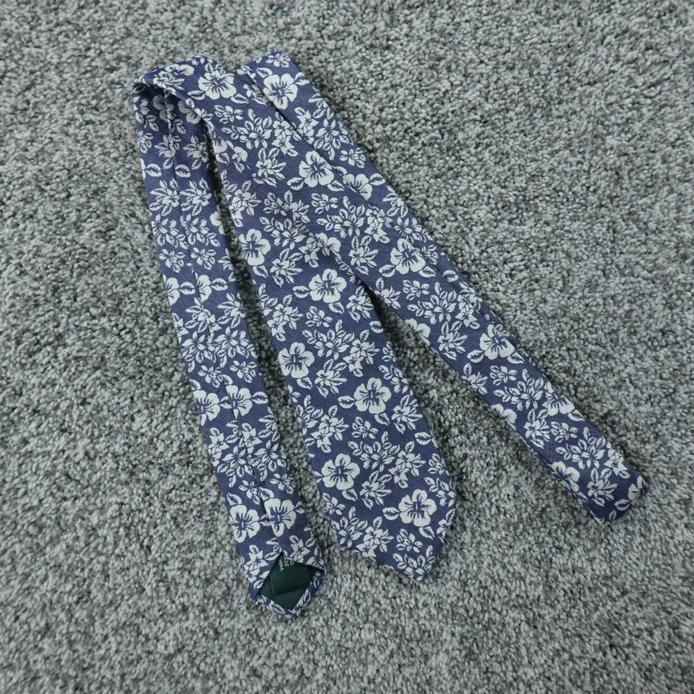 Ralph Lauren Neck Tie Mens Blue Floral Business Work Career Silk Blend Preppy